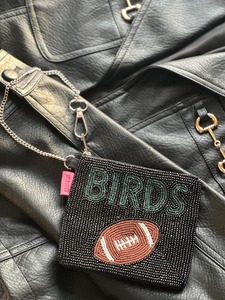 Petite bourse à monnaie perlée avec fermeture éclair, mini porte-monnaie mignon pour sac de stade, pour l'argent et les cadeaux - pour le jour du match - Product Image 6