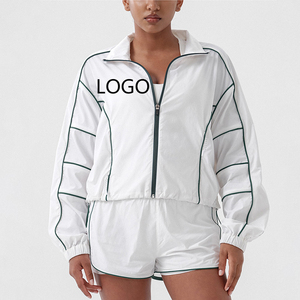 เสื้อแจ็คเก็ตฟิตเนสใหม่ ชุดออกกำลังกายโยคะผู้หญิงทรงหลวม ชุดกีฬาวิ่งแขนยาวแห้งเร็ว เสื้อเทนนิส - Product Image 5