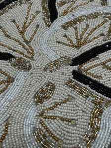 <b>Beaded</b> <b>Placemat</b> Handmade Round Charger for Luxury Dining & Holiday Decor Unique Piece Handmade <b>Beaded</b>, <b>Placemat</b>, Housewarming - Product Image 2