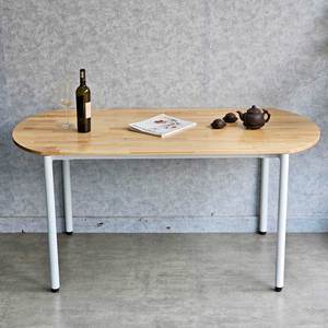 OMA II HBOM216 Minimalist Design 160x80cm Oval Wood and Iron <b>Table</b> - Product Image 4