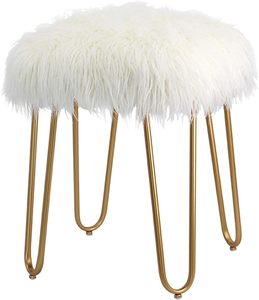 Taburete de hierro redondo de estilo americano más vendido, muebles decorativos hechos a mano para el hogar, taburetes otomanos de Color dorado, Material de Metal a granel - Product Image 2