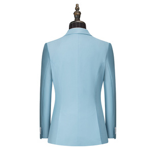 สูทมืออาชีพสีดำสลิมสไตล์ธุรกิจสำนักงานพร้อมซิปสำหรับสวมใส่ในฤดูร้อน-2026จากโรงงาน - Product Image 4