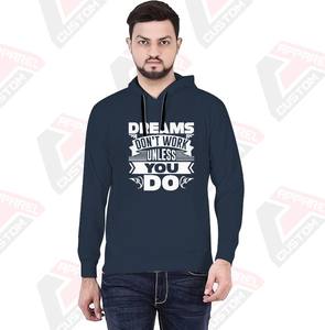 Sudadera con capucha para hombre Premium Ultra acogedora y cómoda 100% algodón bordado liso teñido con impresión Digital para invierno - Product Image 1