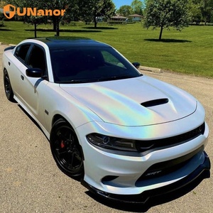 Calcomanías de Lujo para Autos Unanor de PET/PVC, 60x59, Láser Arcoíris Blanco, Sin Burbujas, Logotipo para Carrocería, Opciones de Empaque Personalizado, Garantía de 3 Años - Product Image 3