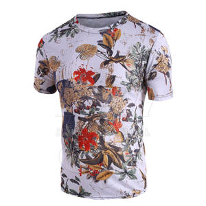 เสื้อยืดลายพื้นของผู้ชายสินค้าออกใหม่เสื้อยืดออกแบบบน2024โลโก้ตามสั่งพิมพ์ลงบนวัสดุไม้ไผ่ - Product Image 1