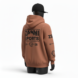 Sudadera con Capucha para Mujer, Algodón Premium, Felpa de Poliéster, GSM Suave y Cálido, Color Marrón, Logotipo Personalizado con Serigrafía, Sudadera Básica para Mujer - Product Image 5