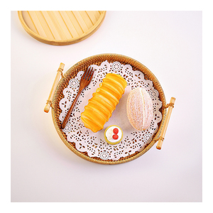 Bandeja de Servicio de Bambú Hecha a Mano en Vietnam, Ecológica, Elegante, Detalles Decorativos de Ratán de Lujo para Uso en Hoteles y Restaurantes-SR20109 - Product Image 1