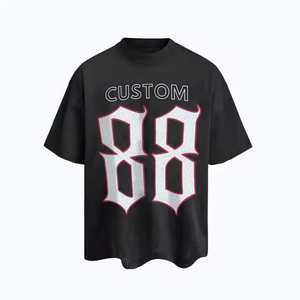 Camiseta de Hombre Extra Grande, Estilo Casual Elegante, 100% Algodón de Punto, Lavada, con Diseño Gráfico Personalizado OEM 2025 - Product Image 2