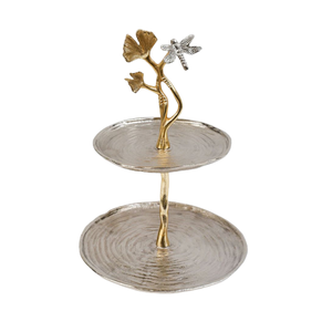 Soporte de pastel de mármol de diseño atractivo con soportes de Metal forma redonda para ocasiones especiales y eventos soporte de pastel molde epoxi de resina - Product Image 5