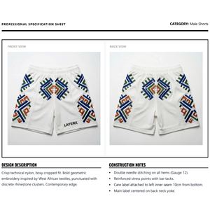 Pantalones Cortos Deportivos de Camuflaje para Hombre, de Nailon y Algodón, Resistentes al Viento, con Bordado Personalizado, Pedrería, Estilo Urbano, Corte Cuadrado, para Gimnasio, Venta al Por Mayor - Product Image 6