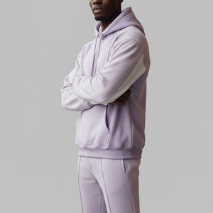 เสื้อฮู้ดดี้ผู้ชายไซส์ใหญ่ ผ้าฝ้าย 100% สีพื้น ปักลาย ทรงบ็อกซี่ อุ่น ระบายอากาศดี ไหล่ตก ขายดี - Product Image 2