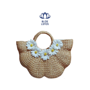 กระเป๋าสานแฮนด์เมดผักตบชวาพระจันทร์ - Product Image 6