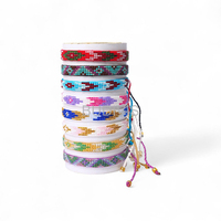 Vente en gros réglable Vintage Hippie Bracelet en perles Bracelet personnalisé pour les filles Accessoire de mode