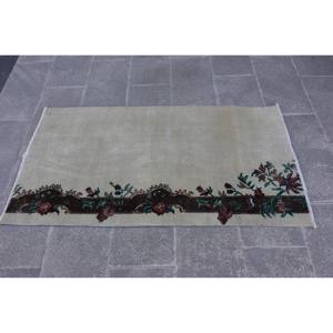 พรมข้างเตียง4เมตรทำด้วยมือสไตล์ตุรกี5ft คลาสสิกพรมขนสัตว์สีน้ำตาลเบจ - Product Image 4