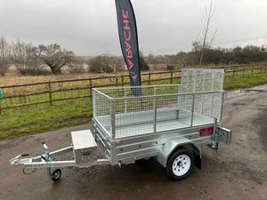 Remolque de Servicio Pesado de 7 pies x 4 pies con Jaula, Rampa Trasera y Caja de Herramientas de Aleación, en Venta - Product Image 6