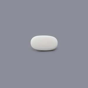 พลอยแอมเมทิสต์สังเคราะห์ทรงรีเจียระไน 4.23 กะรัต สีขาว คอรัล - Product Image 2