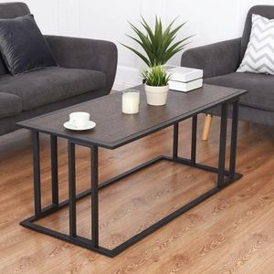 Table basse à cadre en fer au design de luxe Cadre fini noir avec dessus en marbre Table basse Offre Spéciale meubles pour la maison - Product Image 4