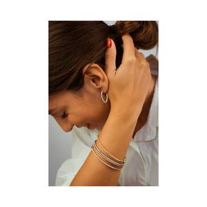 Pendientes en Forma de V de Alta Calidad al por Mayor, Cristales Amarillos y Blancos de 15x20 mm, Chapado en Oro de 18K sobre Plata de Ley 925 - Product Image 3