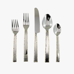 Cubiertos de acero inoxidable hechos a mano en la India, cubiertos de cobre personalizados, cuchillos, tenedores, cucharas, juego para hoteles, bodas, cenas - Product Image 6