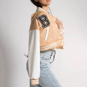 Uso al aire libre Crop Letterman Jacket Venta al por mayor Crop Letterman Jacket Venta caliente Crop Letterman Jacket - Product Image 2