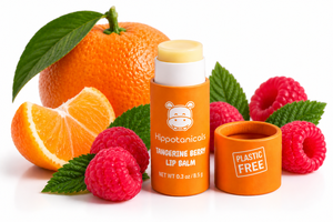 Baume à lèvres naturel à la mandarine et aux baies, en tube en carton biodégradable, sans plastique, végétalien, 0,3 oz, vente en gros, marque blanche - Product Image 1