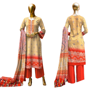 Damas kameez shalwar Trajes de césped bordados Faisalabad trajes de césped de alta calidad shalwar kameez - Product Image 1