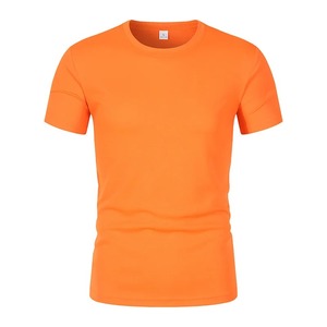 T-shirts respirants de qualité supérieure T-shirts à col rond de haute qualité T-shirt uni 100% coton pour hommes - Product Image 5