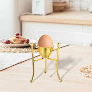 High Quality Brass Egg Cup 3 Pieces Egg Cups Breakfast Used Table Egg Cup Wholesale Price - Product Image 3