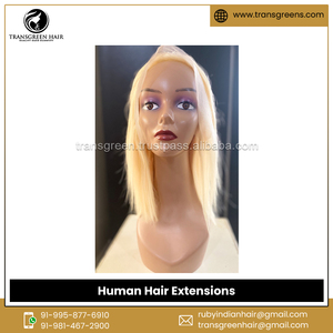 Personalizable de alta calidad Virgen Templo indio Cabello humano Grado 13x4 HD Encaje frontal 613 Peluca recta Extensiones de cabello humano indio - Product Image 2