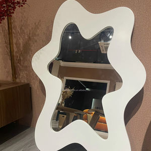 Espejos de Baño de Lujo con Marco de Madera Antiguo para Decoración del Hogar, Espejo Rectangular, Espejo Pequeño con Forma de Estrella, Tamaño Personalizado - Product Image 2