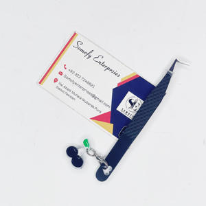 Meilleure vente 90 degrés cerise charme Volume pince à épiler en acier inoxydable fibre pointe extension de cils pince à épiler durable - Product Image 4