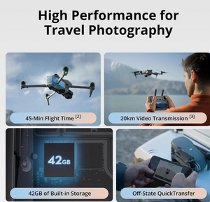 High Quality Fly More Combo RC-N3 2in1 Stainless Steel <b>Drone</b> Wide-Angle <b>4K</b> Medium Tele <b>Camera</b> - Product Image 1