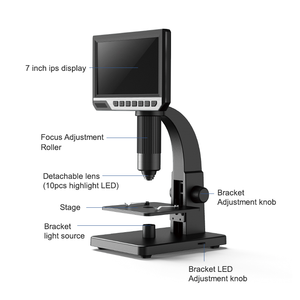 315 cầm tay 2000x kính hiển vi máy ảnh công nghiệp Wifi kết nối 7 inch LCD kỹ thuật số phòng thí nghiệm kính hiển vi cho PCB kiểm tra - Product Image 5