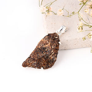 Piedra preciosa de astrofilita natural, colgante de plata de ley 925, ajuste de bisel, elegante, clásico, regalo de boda a la moda para fiestas - Product Image 6