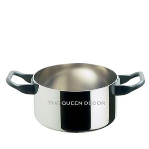 หม้อสแตนเลสขัดเงาทรงกลมทำจากโลหะสีเงินอุปกรณ์ในครัวงานแฮนด์เมดสุดหรูดีไซน์ล่าสุด - Product Image 5