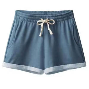 Pantalones cortos de algodón lavados con ácido para hombre, colección de verano, informales, antiarrugas, con dobladillo crudo, unisex, de alta calidad, personalizados, en 3D - Product Image 5