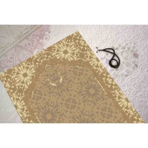 3D Printed Islamic Design Elegant Beige Prayer <b>Rug</b>,Nonwoven <b>Thin</b> <b>Rug</b> - Product Image 2