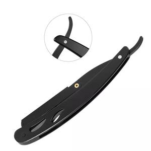 Rasoirs droits jetables de haute qualité en acier inoxydable avec lames à bord unique plaquées or - Product Image 5