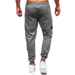 Pantalones Deportivos de Felpa de Cintura Media con Logotipo Personalizado Bordado para Hombre, 100% Algodón, Estilo Urbano, y Joggers Unisex de Alta Calidad - Product Image 4