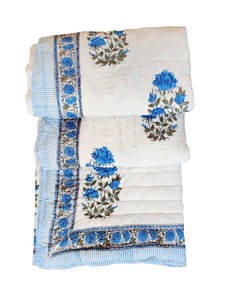 100% coton biologique Mulmul couette doux confortable motif de caractère solide fait à la main en Inde lin jette couverture en mousseline Portable - Product Image 3