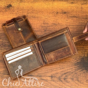 Cartera Rifd 2025 para hombre, tarjetero, Cartera de cuero plegable de negocios, exportación, superventas, Cartera de cuero de vaca auténtica personalizada para hombre - Product Image 1