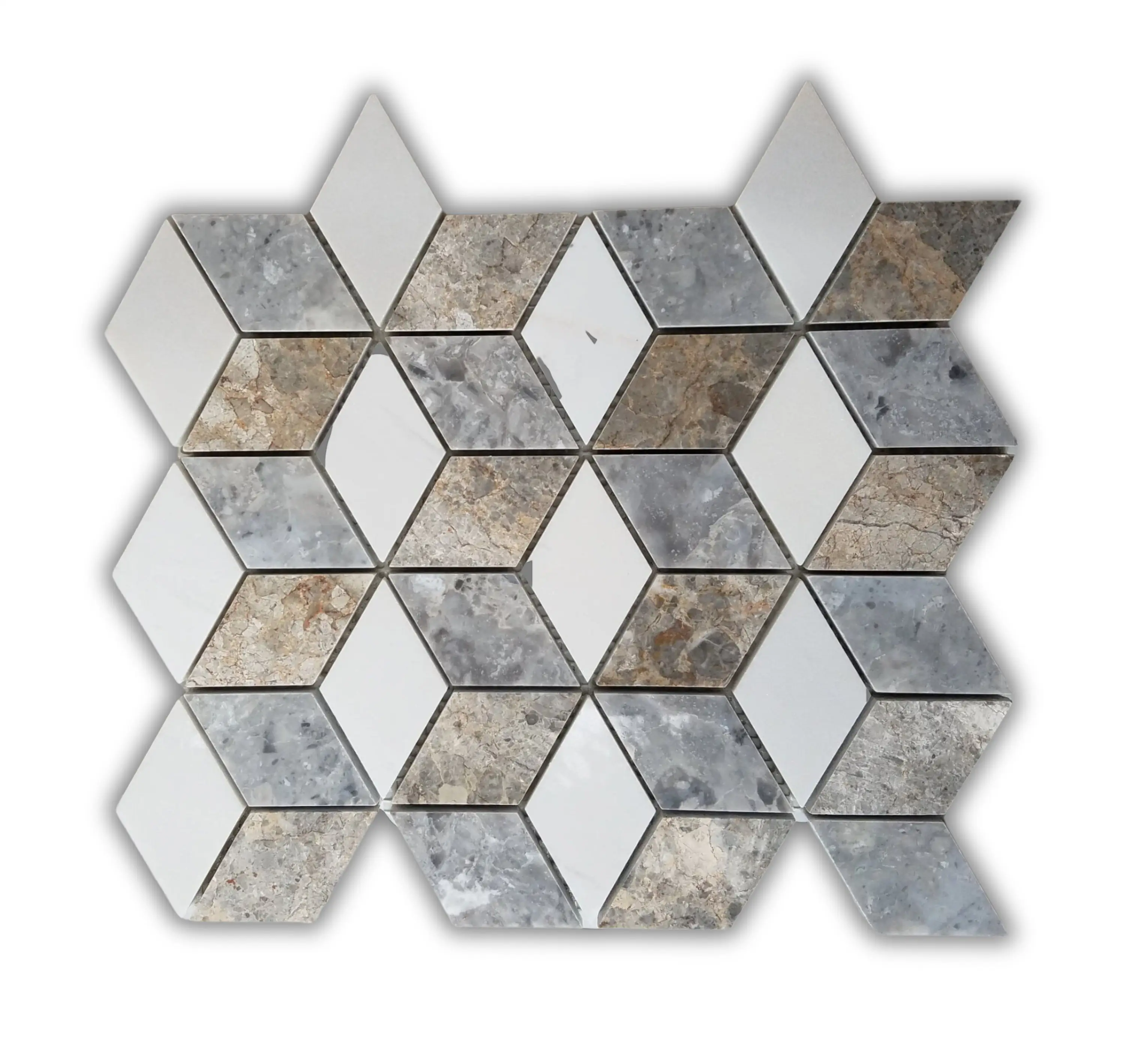 Mozaik mermer taş fayans, mermer doğal taştan yapılmış mozaik
