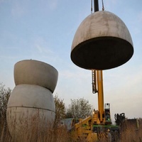 Hémisphères en acier doux forgé de 36 pouces, poli miroir