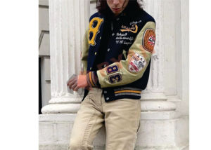 แจ็กเก็ตเลตเตอร์แมนสำหรับผู้ชายแจ็กเก็ตสตรีทแวร์ออกแบบโลโก้ได้ตามต้องการ - Product Image 2