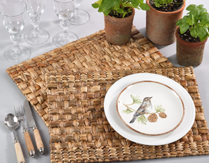Set de table rond en osier, napperon en jacinthe tissée en paille, fait à la main en jonc de mer, personnalisé, rotin carré écologique, vente en gros - Product Image 5