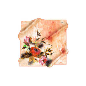 ผ้าพันคอผ้าไหมลายดอกไม้ทรงสี่เหลี่ยม - Product Image 1
