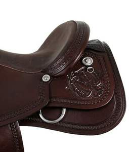 Selle en cuir équestre occidentale de style anglais de qualité supérieure taille personnalisée pour cheval du fabricant indien ADEEFA - Product Image 5