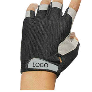 Prix de gros Gants de cyclisme antidérapants personnalisés Gants de cyclisme demi-doigt en cuir de sécurité pour le fitness Gants de course cycliste sportive - Product Image 3