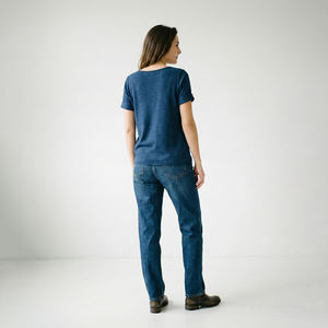 Casual Women's Long-sleeved Round Neck Viscose <b>T</b>-<b>shirt</b> - Product Image 2