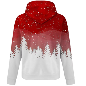Survêtements de Noël personnalisés de vacances entièrement imprimés à sublimation Ensemble de vêtements de Noël pour hommes Arbre de neige Ensemble de sweat à capuche en polyester 2025 - Product Image 3